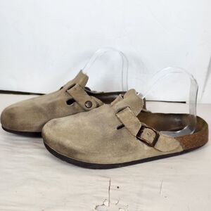 Birkenstock Betula Boston Brown Suede Clogs Sandals Women's Size 40 EU 9 US